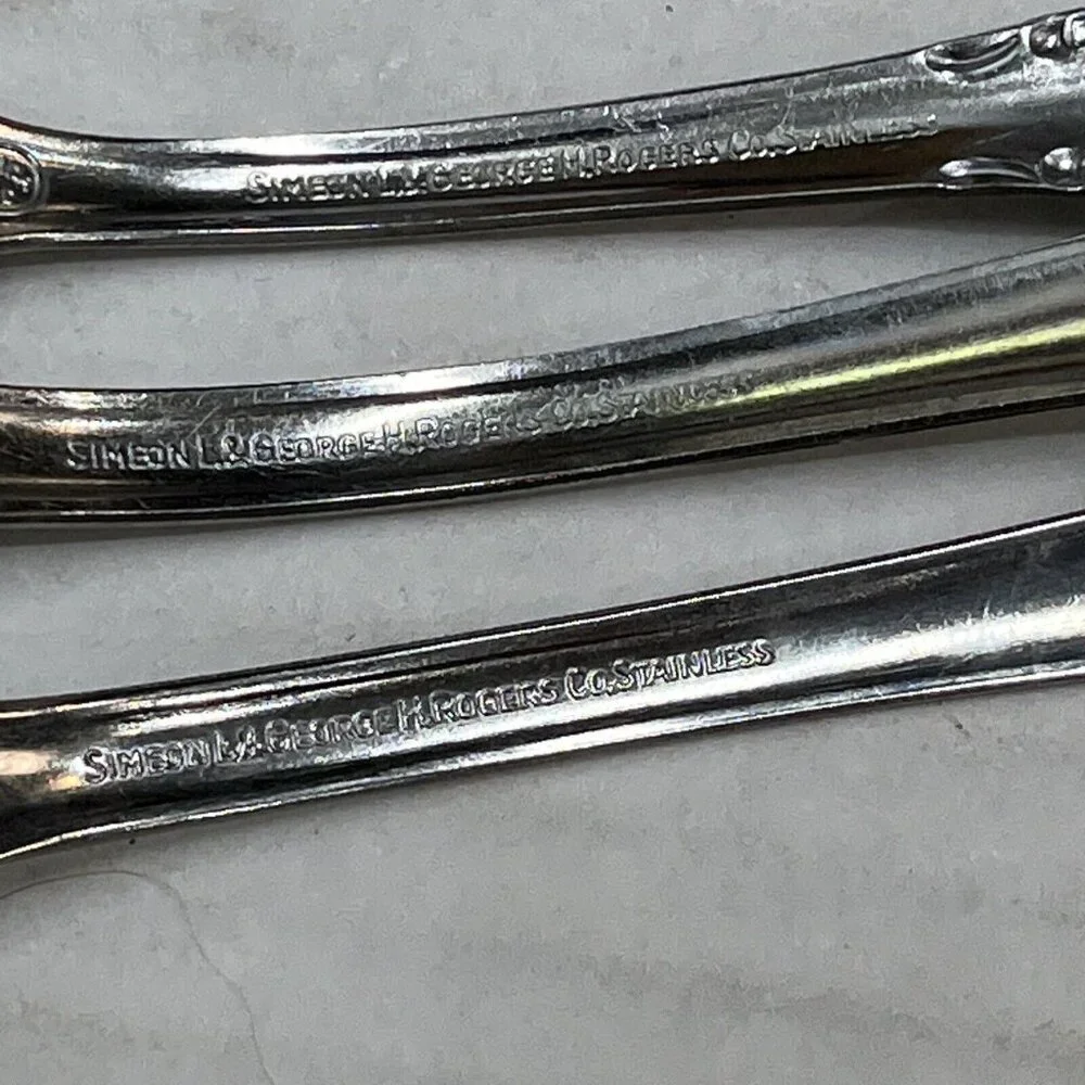 Oneida Homestead Simeon L & George H. Rogers Stainless Serving Set 3 Pieces‎